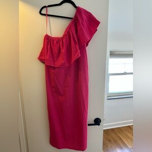 Pomander Place Pink One Shoulder Midi Dress, Tuckernuck